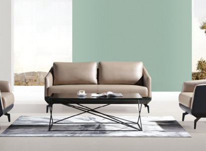 Sofagarnitur 3+1+1 Sitzer Set Design Sofas Polster Couchen Leder Relax Moderne